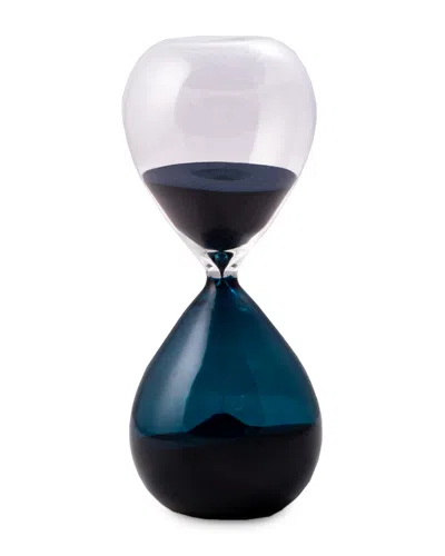 Bey-berk Phillip 60 Minute Blue Sand Timer In White