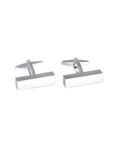 Bey-berk Rhodium Plated Cufflinks