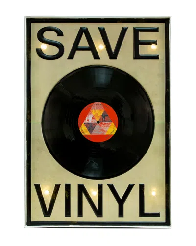 Bey-berk Save Vinyl Sign In Black