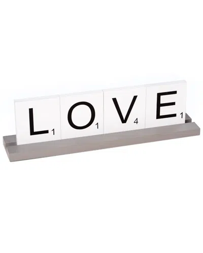 Bey-berk Serenity Love Letter Tile Sign In Gray