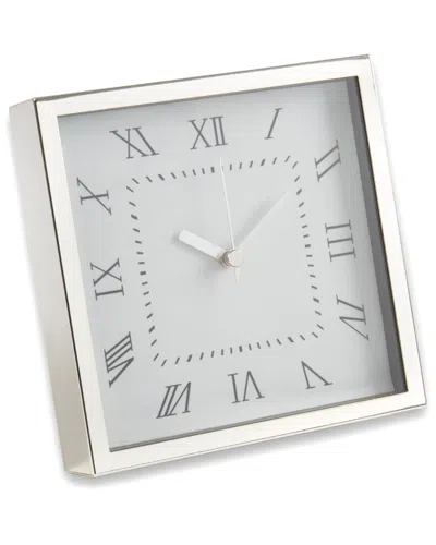 Bey-berk Serpa Silver-plated Modern Design Desk Clock