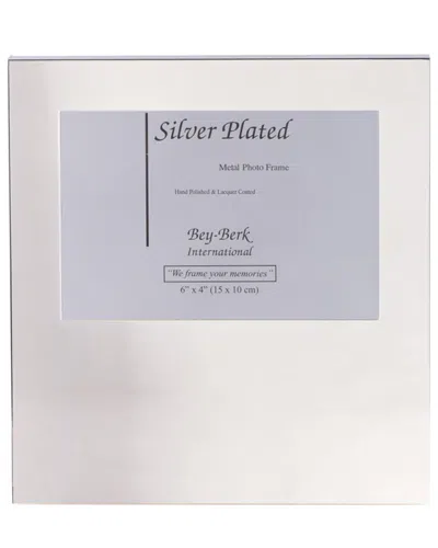 Bey-berk Silver Plated 4x6 Picture Frame With Easel Back
