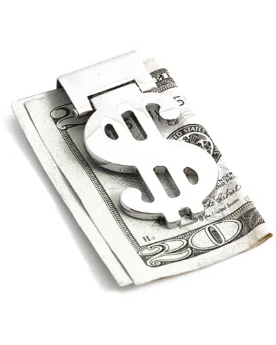 Bey-berk Silver Plated Hinged Money Clip