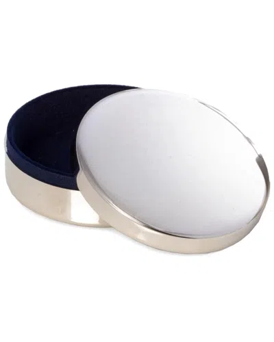 Bey-berk Silver Plated Round Keepsake Box In Multi