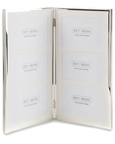 Bey-berk Silver-plated Collage Picture Frame For Six 4x6 Photos