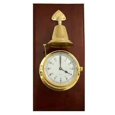 Bey-berk Striking Wall Clock In Gold