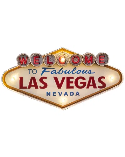 Bey-berk Welcome To Las Vegas Wall Decor In Multi
