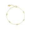 Beyjou Women's White / Gold Mini Gem Chain Bracelet - White Topaz