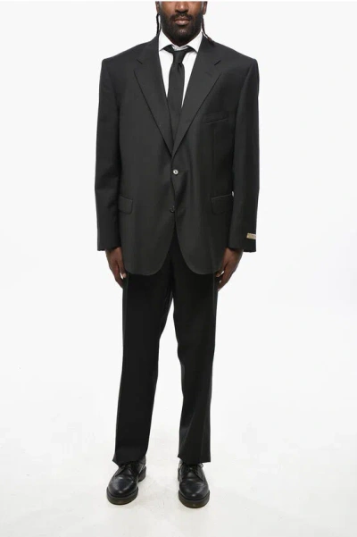 Beymen Collection Virgin Wool Suit With Micro Poins Motif In Black
