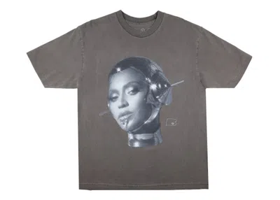 Pre-owned Beyonce Men's  Supernova Renaissance World Tour Exclusive Tee Shirt In Washed Grey In Gray
