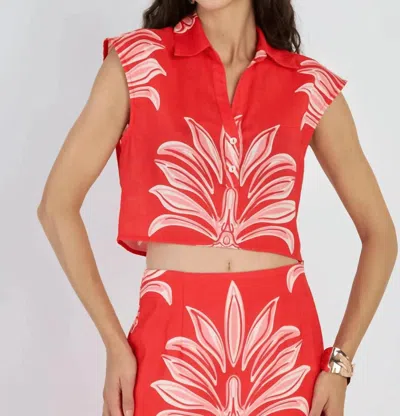 Beyond By Vera Alba Top In Palm Springs Rouge In Red