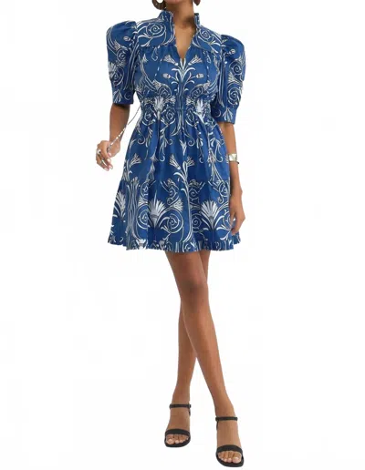 Beyond By Vera Alice Dress In Navy In Blue