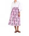 Beyond By Vera Amber Midi Skirt In Pink In Pink