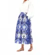 Beyond By Vera Anna Midi Skirt - Plus In Como Blue In Multi