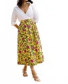 Beyond By Vera Anna Midi Skirt - Plus In Tuscan Gold In Yellow