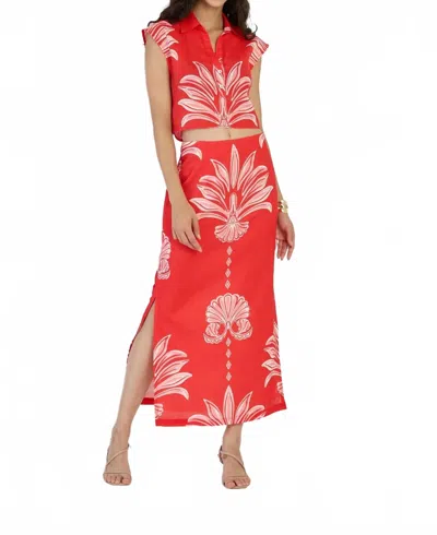 Beyond By Vera Aspen Maxi Skirt In Palm Springs Rouge In Multi