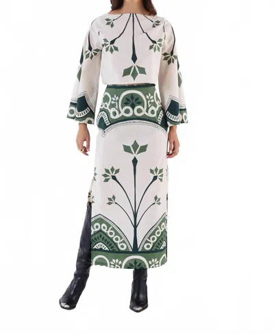 Beyond By Vera Aspen Skirt In Awakening Green