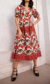 Beyond By Vera Bianca Dress In Atlas Crimson
