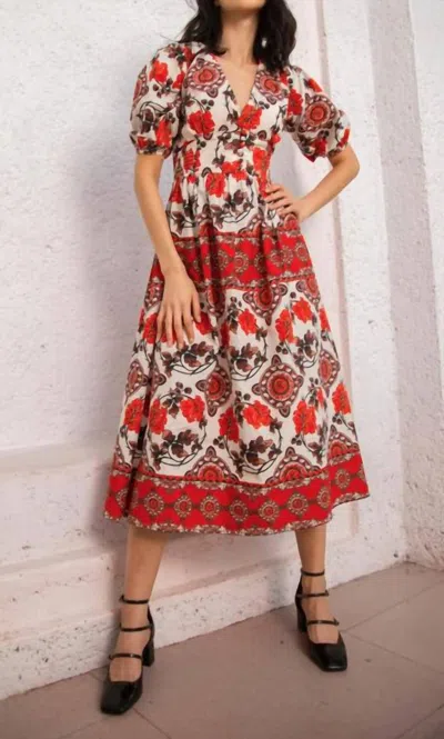 Beyond By Vera Bianca Dress In Atlas Crimson