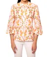Beyond By Vera Chiara Top In Veranda Peach In Multi
