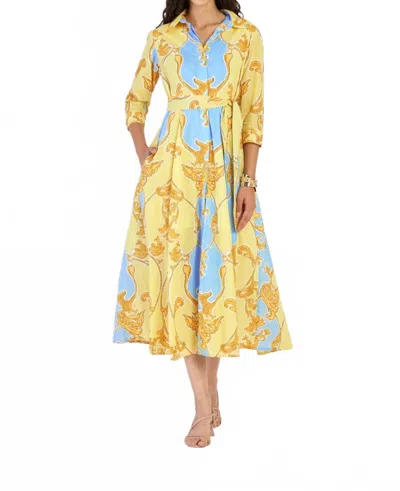 Beyond By Vera Emily Dress In Sirens Sky In Yellow