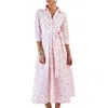 Beyond By Vera Emily Midi Dress In Treasures Coral In Pink