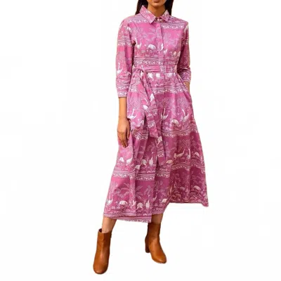 Beyond By Vera Emily Shirt Dress In Harmony Lilac In Pink