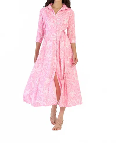 Beyond By Vera Emily Shirt Dress In Mermaid Rose In Multi