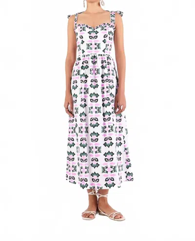 BEYOND BY VERA JACKIE MIDI DRESS IN WHITE