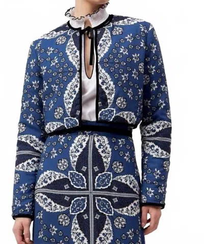 Beyond By Vera Joan Reversible Jacket In Bahia Blue