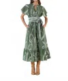 Beyond By Vera Leni Midi Dress In Fountain Green In Green