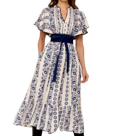 Beyond By Vera Leni Midi Dress In Sunrise Blue