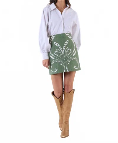Beyond By Vera Lennon Skirt In Fountain Green In Multi