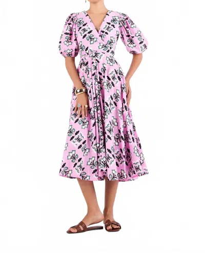 Beyond By Vera Lola Dress In Papillon Peony In Pink