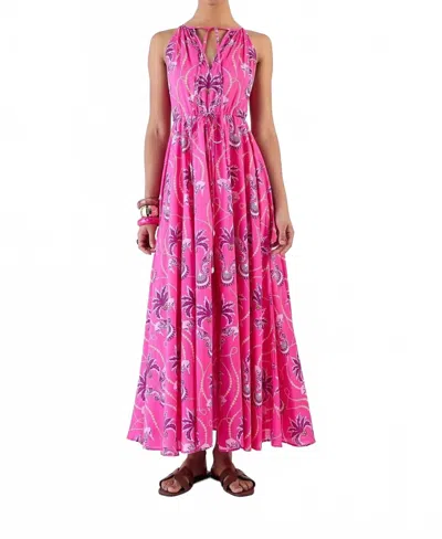 Beyond By Vera Marina Maxi Dress In Fuchsia In Multi