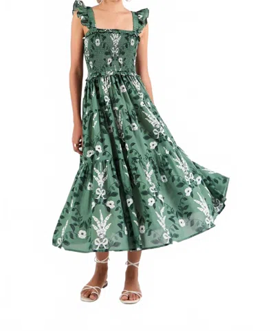 Beyond By Vera Mia Dress In Lavende Moss In Green