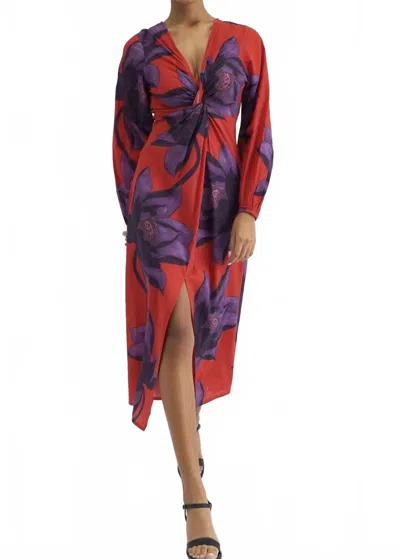 Beyond By Vera Morgan Dress In Red In Multi