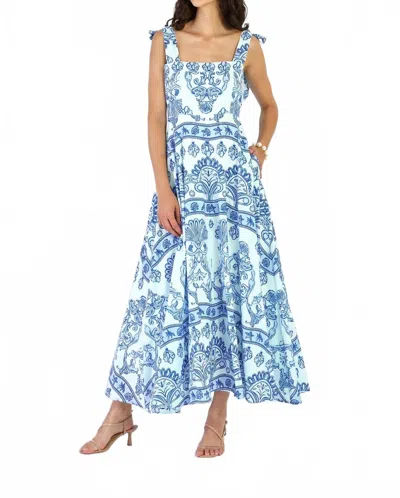 Beyond By Vera Pearl Dress In Fontana Aqua In Multi