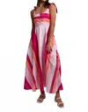 Beyond By Vera Pearl Maxi Dress In Twilight Blush Stripe In Multi