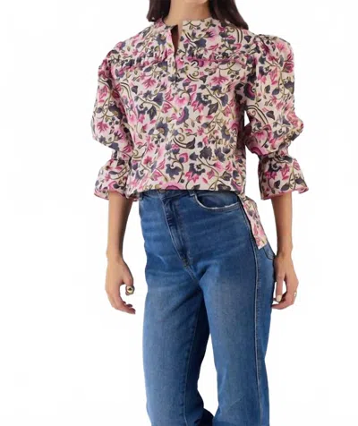 Beyond By Vera Stella Top In Last Blooms Pink In Multi