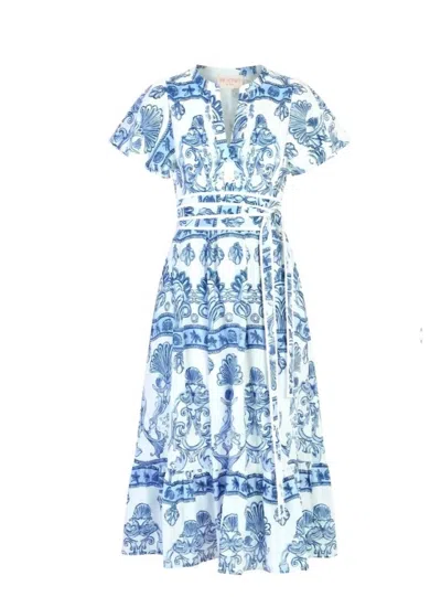 Beyond By Vera Women's Leni Dress In Blue In Multi