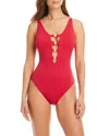 Beyond Control Bleu Rod Beattie Cutout One Piece Swimsuit In Red