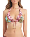 Beyond Control Bleu Rod Beattie Halter Bikini Top In Multi