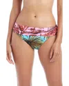 Beyond Control Bleu Rod Beattie Sarong Hipster Bikini Bottom In Multi