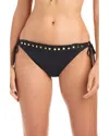 Beyond Control Bleu Rod Beattie Tie Side Hipster Bikini Bottom In Black