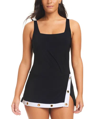 Beyond Control Swimwear Colorblock Square Neck Swimdress