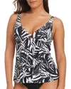Beyond Control Sharp Observation Tankini High Waist Bottom In Black