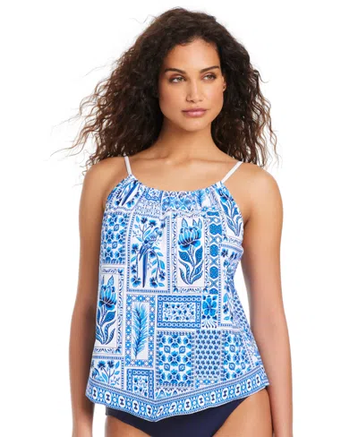 BEYOND CONTROL WOMEN'S SEA LIFE HIGH-NECK TANKINI TOP