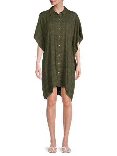 Beyond Control Women's Solid Citizen Shirtdress Cover-up In Green