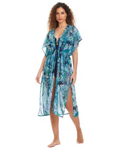 Beyond Control Women's Standard Long Swim Cover Up Dress In Multi